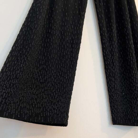 $11SALE!!! Chicos Travelers Wide Leg Black Beaded Stretch Dress Pants - Picture 6 of 6